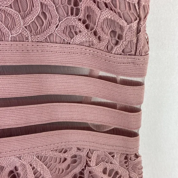 HOMECOMING City Studio Lace Fit Flare Rose Dress - Picture 6 of 8